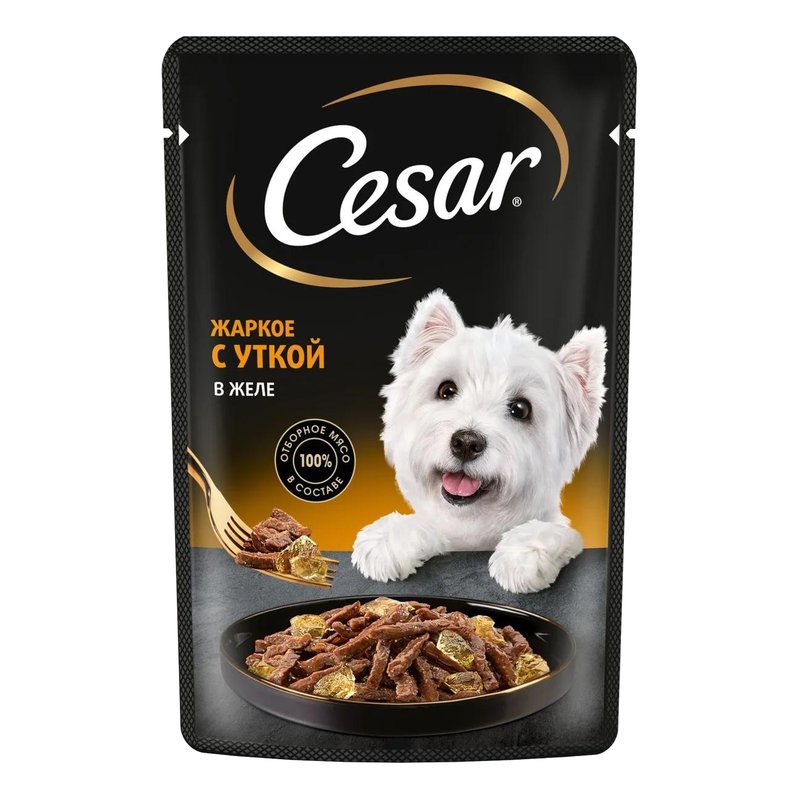 Корм для собак Цезарь жаркое с уткой 85г
