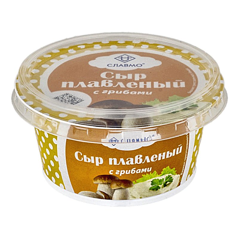 Сыр Славмо плавленый из творога с грибами 140г