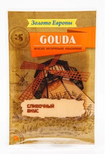 00709605 Сыр Золото Европы Гауда 45% 125г нарезка