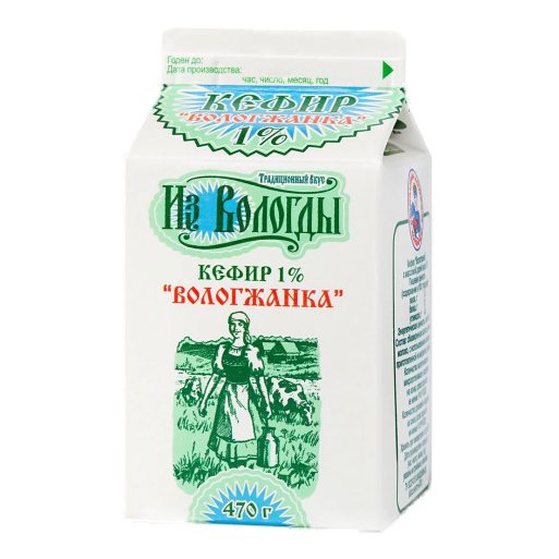 Кефир Вологжанка жир.1% 470г