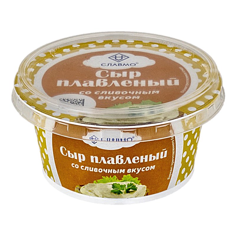 Сыр Славмо плавленый из творога со сливочным вкусом 140г