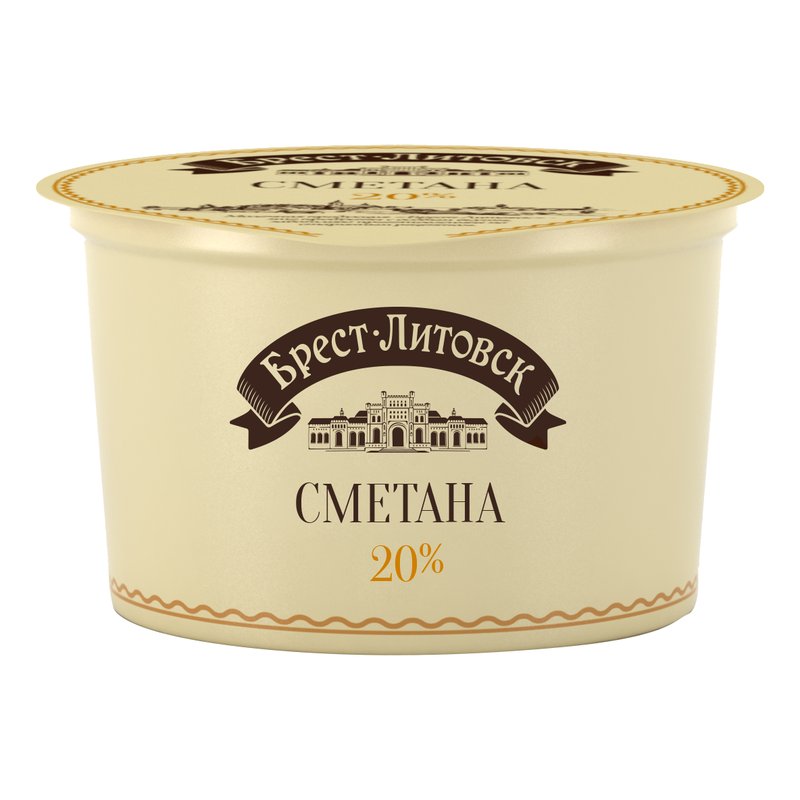 Сметана Брест-Литовская 20% 180г