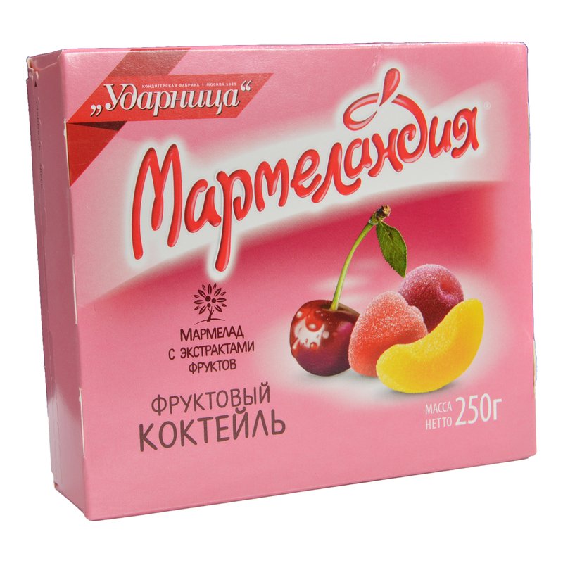 Мармелад Ударница мармеландия фруктовый коктель 250г