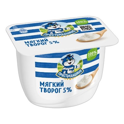 Творог Простоквашино мягкий Нежный 5% 170г