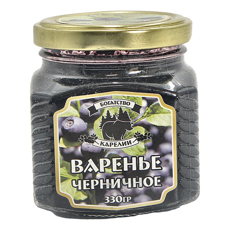 Варенье Богатство Карелии черничное 330г
