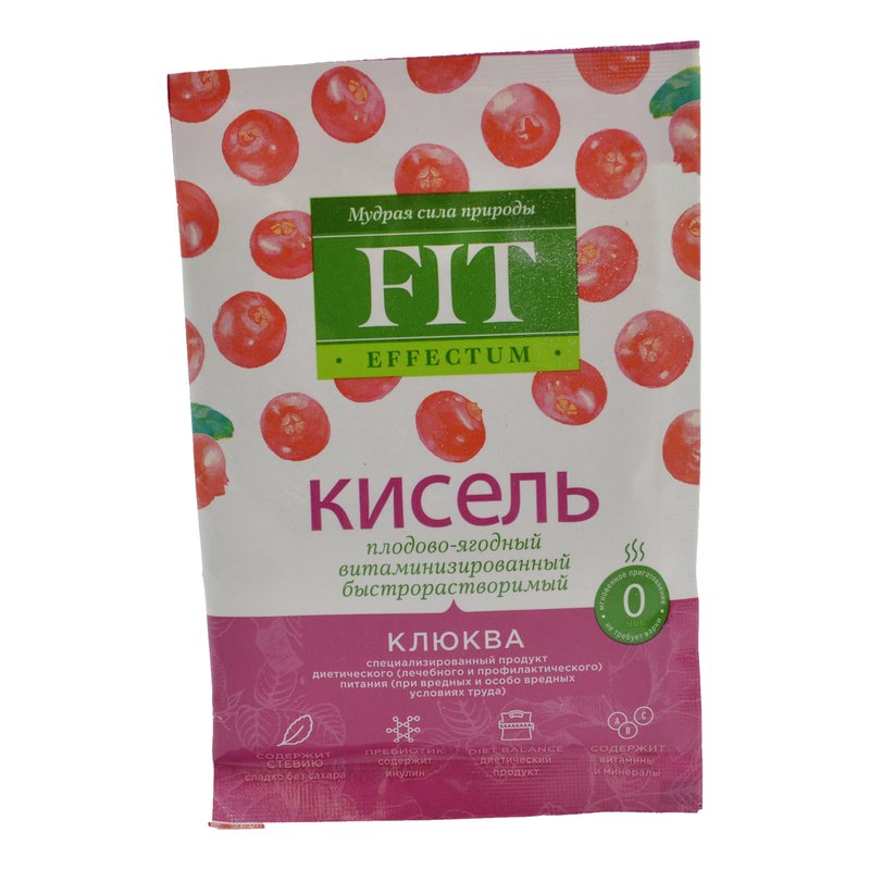 Кисель Фит Эффектум клюква 30г