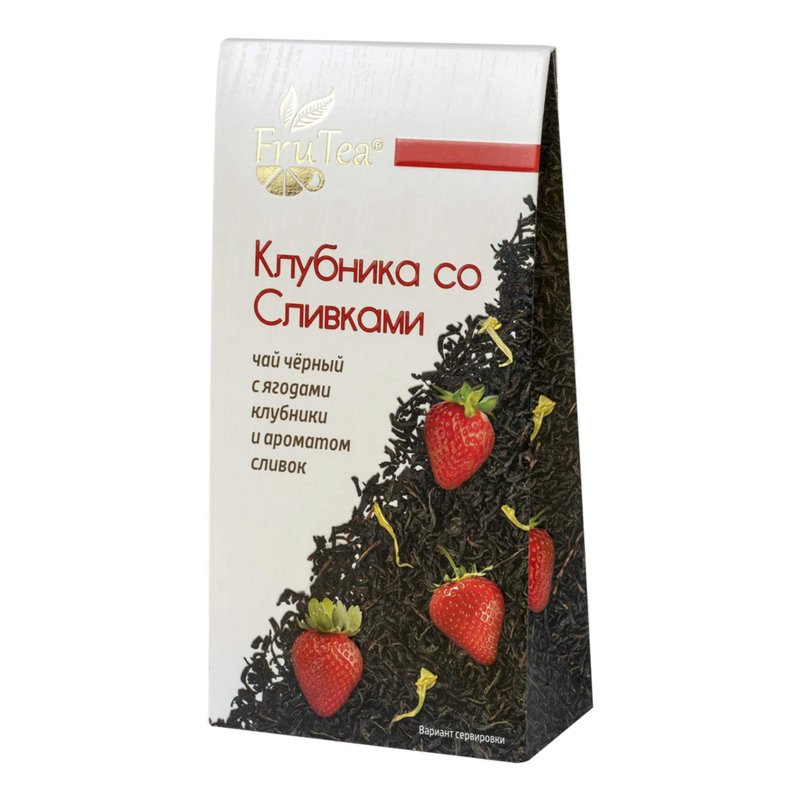 Чай Фру Ти Клубника со сливками черный 50г