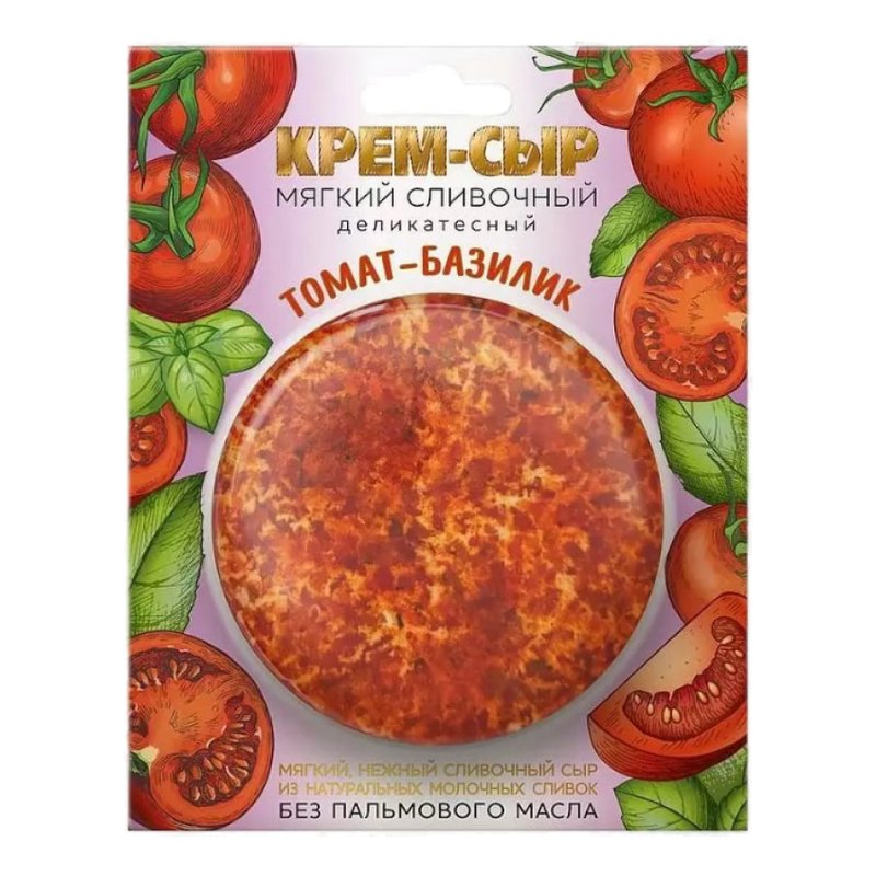 Крем-сыр Амига мягкий сливочный томат-базилик 69% 120г