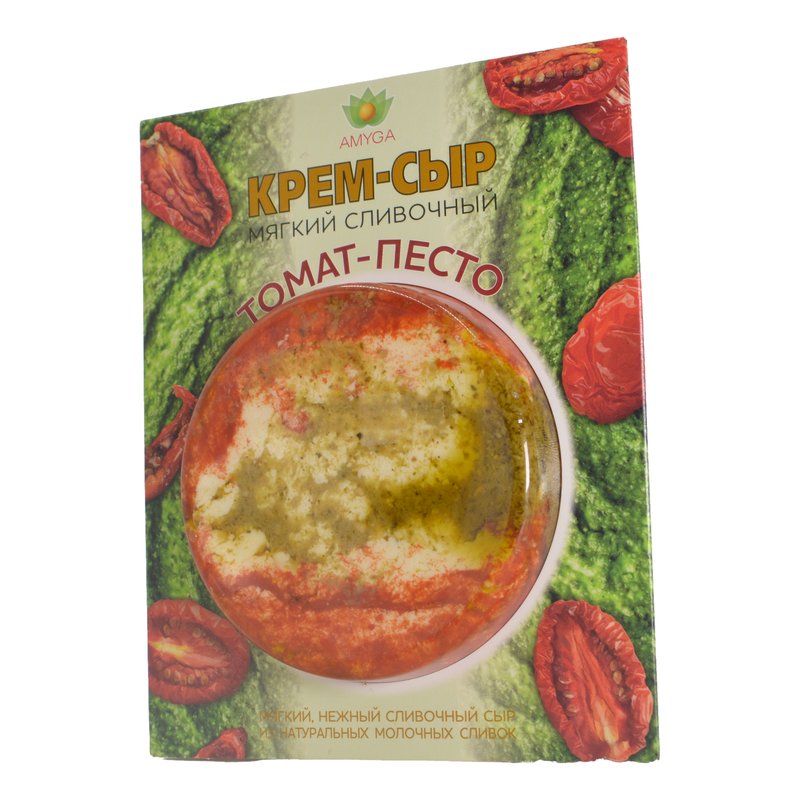 Крем-сыр Амига мягкий сливочный томат-соус песто 69% 120г