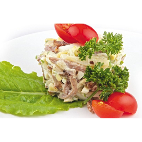 Салат овощной с ветчиной и курой "Лотос Гурман"