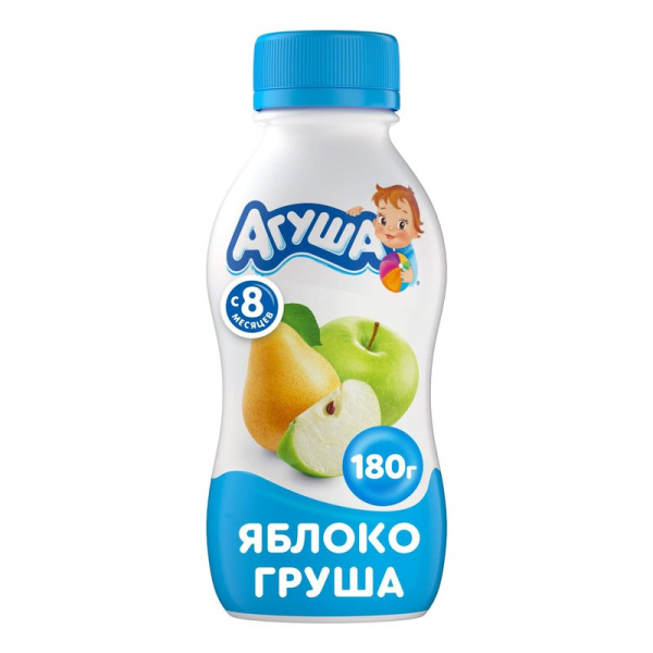 Йогурт Агуша яблоко груша 2,7% 180г