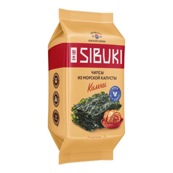Чипсы Сибуки Кимчи из морской капусты 5г