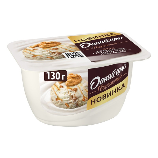 Продукт творожный Даниссимо Мороженое грецкий орех-карамель 6,1% 130г