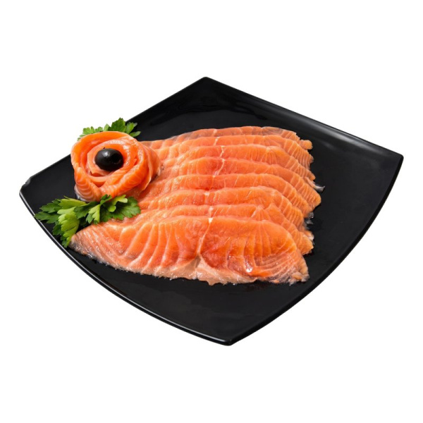Лосось Антлантический (семга) филе-кусочки без кожи слабосоленый "Лотос Гурман"