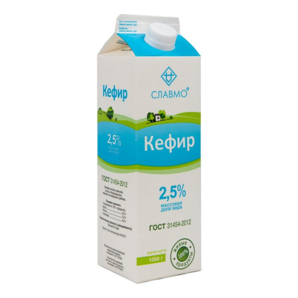 Кефир Славмо 2,5% 1000г