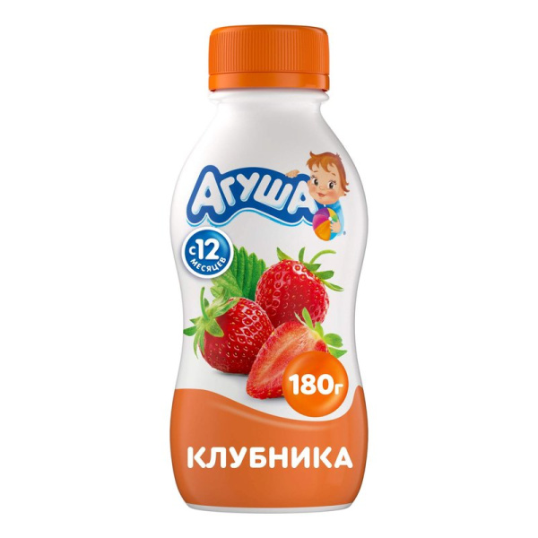 Ряженка Агуша клубника 2,9% 180г