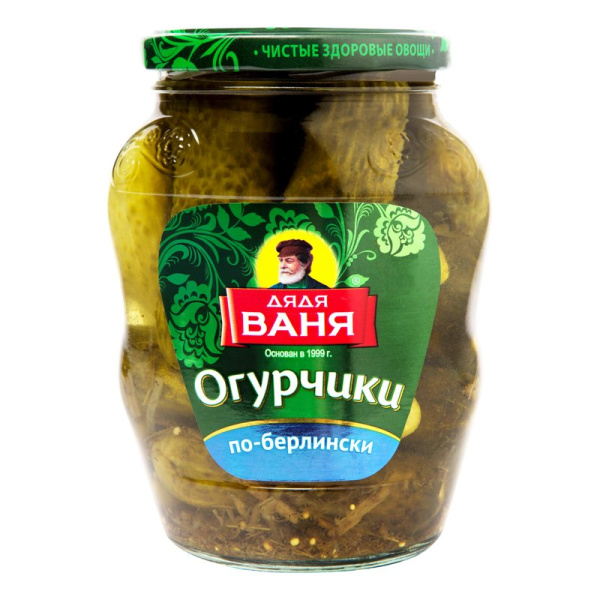 Огурцы Дядя Ваня по-берлински маринованные 680г
