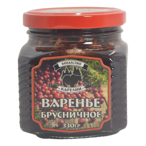 Варенье Богатство Карелии брусничное 330г