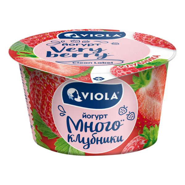 Йогурт Виола Верри Берри с клубникой 2,6% 180г