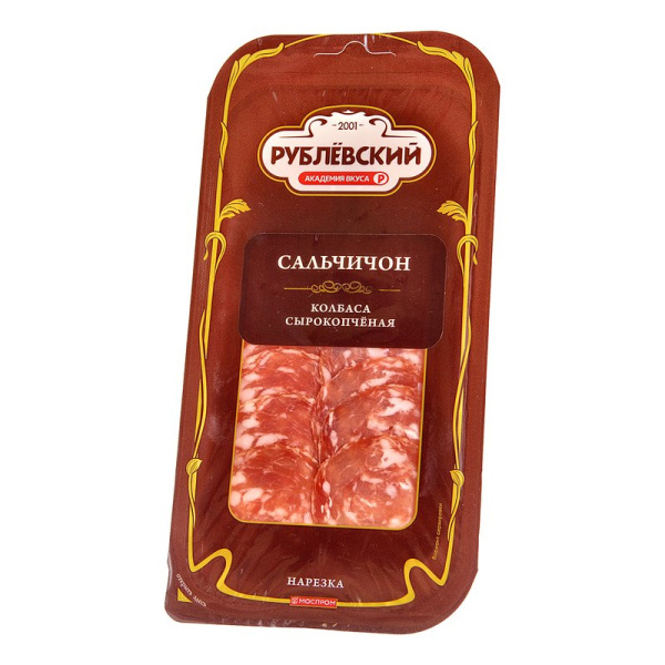 Колбаса Рублевский сальчичон нарезка с/к 70г
