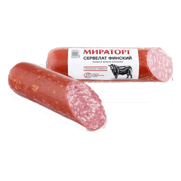 Колбаса Мираторг сервелат финский в/к 300г