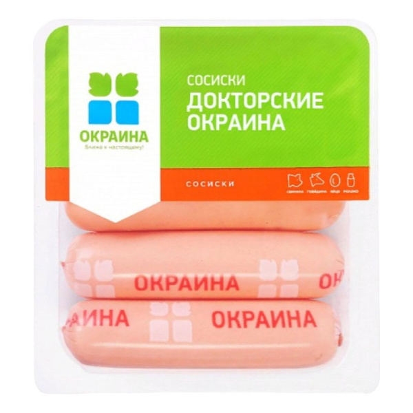 Сосиски Окраина докторские 350г