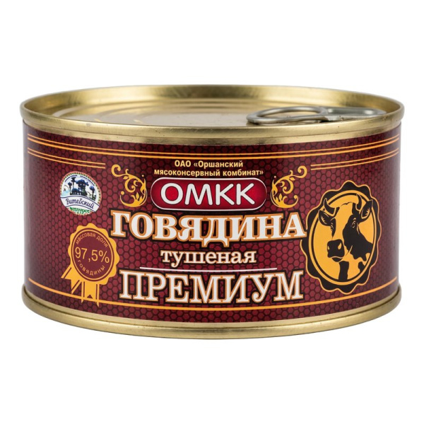 Говядина Оршанский МК Премиум тушеная 325г ж/б
