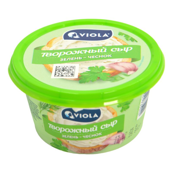 Сыр Виола творожный с укропом, чесноком и петрушкой 66% 140г