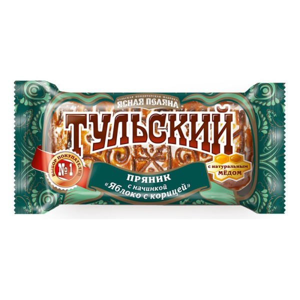 Пряник Ясная поляна Тульский яблоко с корицей 130г