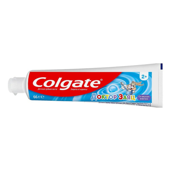 Паста зубная Колгейт Доктор заяц со вкусом жвачки детская от 2 лет 50г