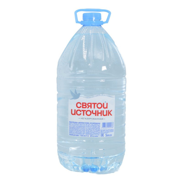 Вода Святой источник минеральная негазированная 5,0л