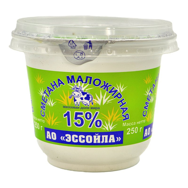Сметана Эссойла 15% 250г
