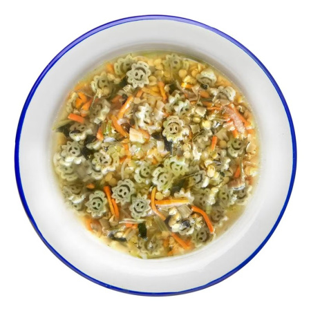 Супчик Смешарики с макарошками, чечевицей и шпинатом 160г