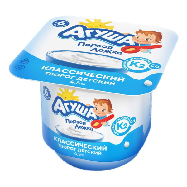 Творог Агуша молочный 4,5% 100г