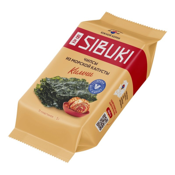 Чипсы Сибуки Кимчи из морской капусты 5г