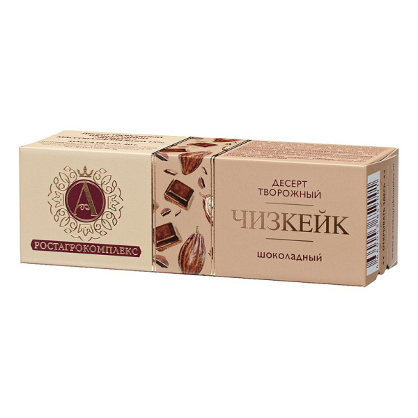 Десерт А.РОСТАГРОКОМПЛЕКС творожный шоколадный Чизкейк 15% 40г