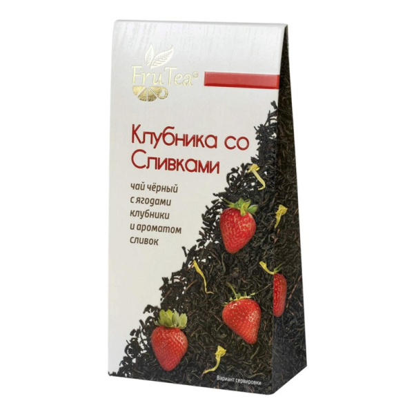 Чай Фру Ти Клубника со сливками черный 50г