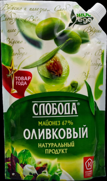 Майонез Слобода оливковый 67% 400мл
