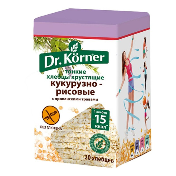 Хлебцы Dr.Korner кукурузно-рисовые с прованскими травами 100г