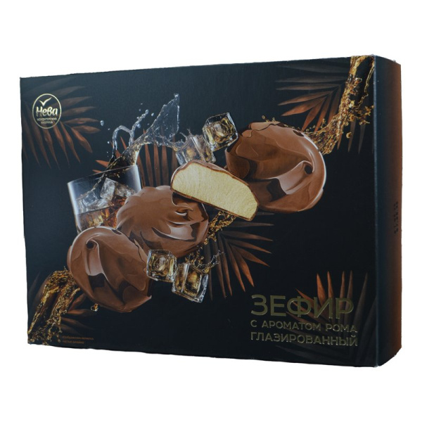 Зефир Нева со вкусом рома глазированный 185г