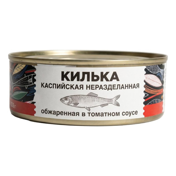 Килька Вязьма каспийская неразделанная обжаренная в т/с 240г ж/б